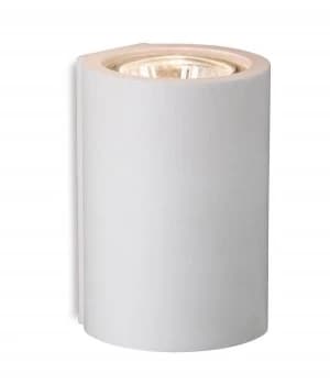 1 Light Single Plaster Indoor Wall Light White, GU10