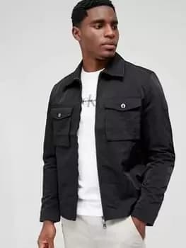 Calvin Klein Heavy Crinkle Nylon Overshirt - Black Size M Men