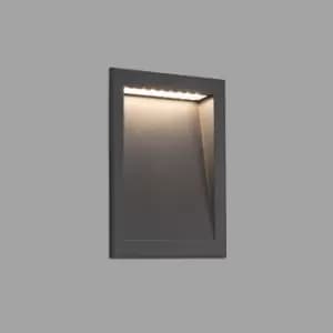 Soun LED Outdoor Recessed Wall Light Dark Grey IP65