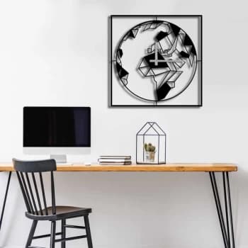 MTS - 009 Black Decorative Metal Wall Clock