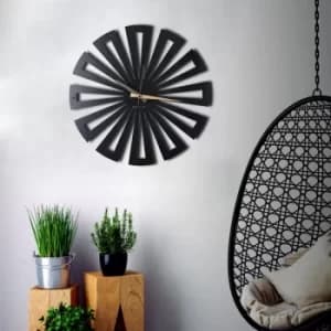 Symmetry Black Decorative Metal Wall Clock