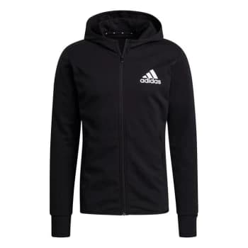 adidas Full Zip Hoodie Mens - Black/White