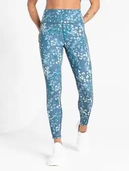 Dare 2b Laura Whitmore Influential Leggings - Green/Multi, Green Multi, Size 12, Women