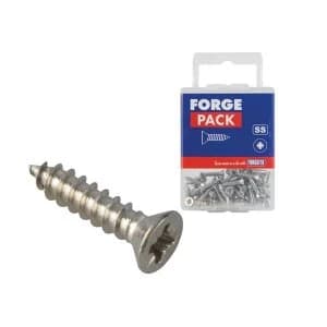 ForgeFix Self-Tapping Screw Pozi Compatible CSK A2 SS 1" x 6 ForgePack 30