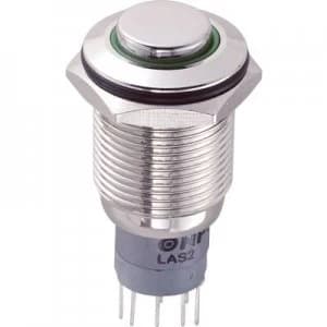 TRU COMPONENTS LAS2GQH 22EG12VNP Tamper proof pushbutton 250 V AC 3 A 2 x OnOn momentary