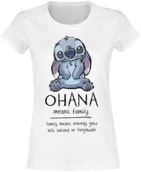 Lilo & Stitch Ohana Means Family T-Shirt white