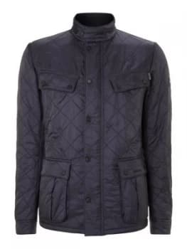 Mens Barbour Quilted international ariel polar jacket Blue