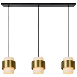 Lucide FIRMIN - Bar Pendant Light - 3xE27 - Matt Gold, Brass