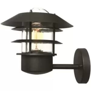 Elstead Helsingor - 1 Light Outdoor Wall Lantern Light Black IP44, E27