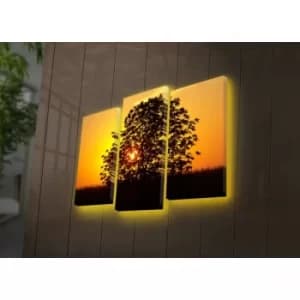 3PATDACT-21 Multicolor Decorative LED Lighted Canvas Painting (3 Pieces)