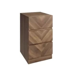 Taranto 3 Drawer Bedside Table Royal Walnut