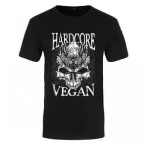 Grindstore Mens Hardcore Vegan T-Shirt (L) (Black/White)