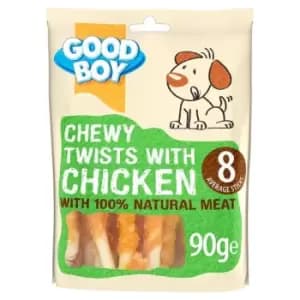 Good Boy Chewy Twists Chicken Dog Treats 90g