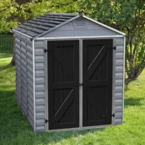 Rowlinson Palram 6x8ft Skylight Grey Deco Apex Shed, none
