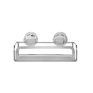 Croydex Stick'n'Lock Chrome plated mild steel Single cosmetic basket