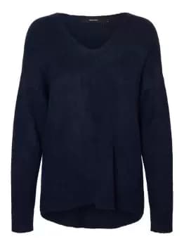 VERO MODA V-neck Knitted Pullover Women Blue