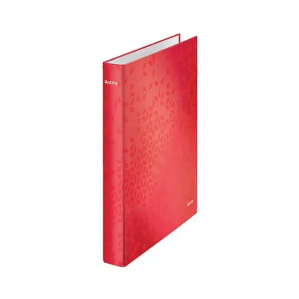 Leitz WOW 2 D-Ring Binder A4 25mm Red (Pack of 10) 42410026