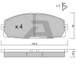 AISIN Brake pad set Premium ADVICS by AISIN with acoustic wear warning BPTO-1914 Brake pads,Brake pad set, disc brake TOYOTA,Hiace IV Bus (_H1_, _H2_)