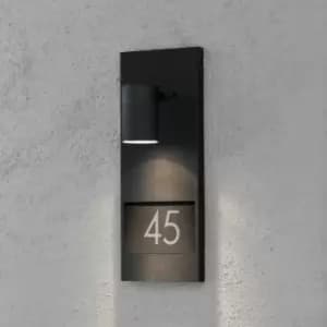 Modena Outdoor Modern House No. Wall Light Black, IP44
