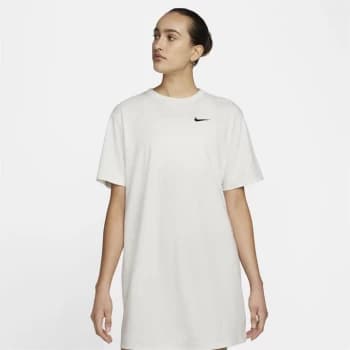 Nike Swoosh T Shirt Dress Womens - White