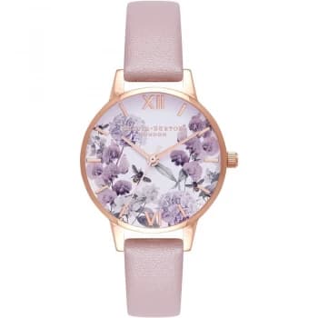 Vegan Friendly Enchanted Garden Rose Sand & Rose Gold Watch