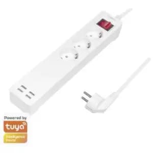 LogiLink SH0103 PG socket Individually switchable, incl. USB charging port, app-enabled, programmable, Energy consumption metering, Surge protection I