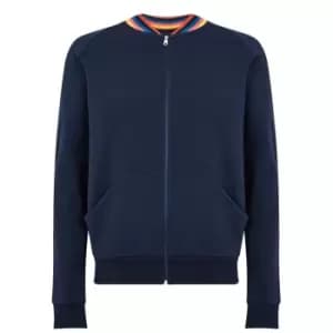 Paul Smith Stripe Full Zip Bomber Jacket - Blue