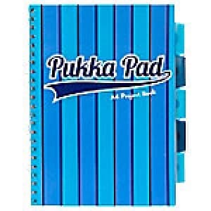 Pukka Pad Project Book Vogue A4 Ruled Blue Pack of 3