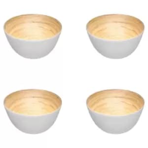 Rack & Rail Company Salad Bowl 17cm Set Of 4 Bamboo White