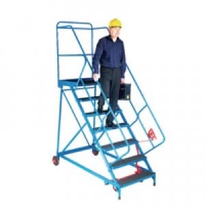 Fort Trojan Wide Tread Mobile Steps Easy Slope 7 Phenolic Treads GS110