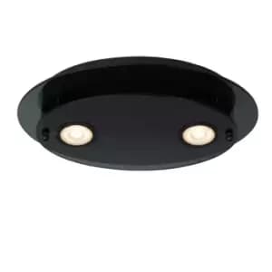 Okno Modern Flush Ceiling Light - 2xGU10 - Black