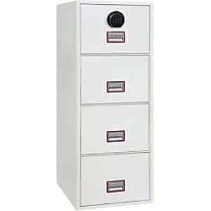 Phoenix Vertical Fire File Safe with Fingerprint Lock 62L FS2264F 1405 x 530 x 805mm White