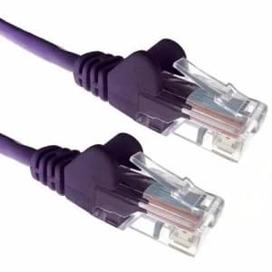 Zexum Purple RJ45 Cat5e High Quality 24AWG Stranded Snagless UTP Ethernet Network LAN Patch Cable - 0.3 Meter