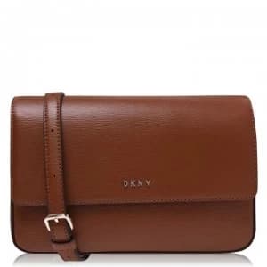 DKNY Sutton Medium Flap Cross Body Bag - Caramel CAR