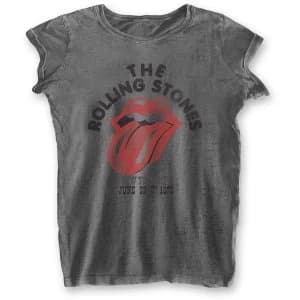 The Rolling Stones - New York City 75 Ladies Large T-Shirt - Grey