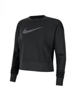 Nike Training Get Fit Swoosh Sweatshirt - Black