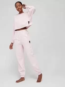 adidas Studio Lounge Crew Sweat Top - Pale Pink, Pale Pink Size M Women