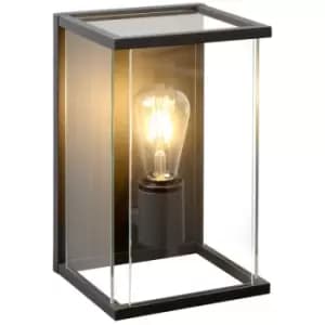 Lucide CLAIRE - Wall Lantern Light Outdoor - 1xE27 - IP54 - Anthracite