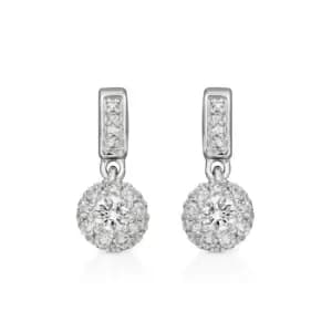 JG Signature 9ct White Gold Diamond Cluster Earrings