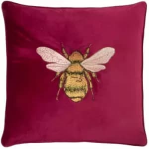 Hortus Bee Cushion Fuchsia, Fuchsia / 50 x 50cm / Cover Only