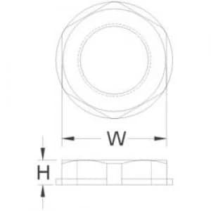 Locknut M20 Polyamide Silver grey RAL 7001 KSS AGRL20GY3