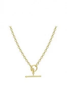 Love Gold 9Ct Yellow Gold T-Bar Oval Belcher Chain Necklace