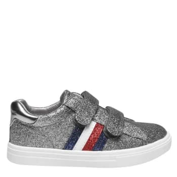 Tommy Hilfiger Sparkle Velcro Trainers - Dark Grey 918