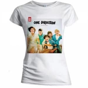 One Direction Up All Night Skinny White T-Shirt X Large