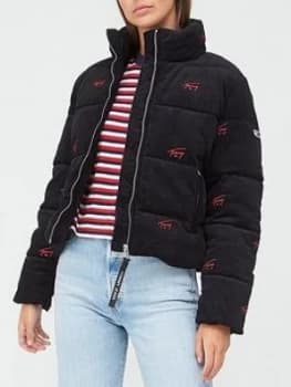 Tommy Jeans Cord Padded Jacket - Black