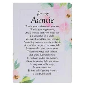 Graveside Memorial Cards - For My Auntie