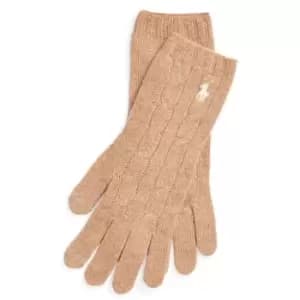 Polo Ralph Lauren Polo Ralph Lauren Cashmere Wool Gloves Womens - Brown