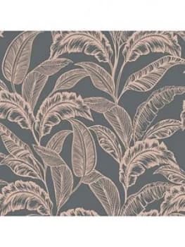 Accessorize Mozambique Wallpaper - Grey/Rose