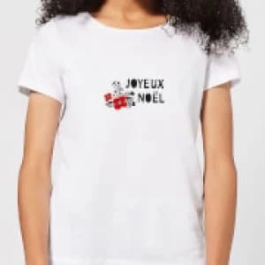 Joyeux Noel Womens T-Shirt - White - 3XL
