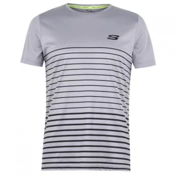 Skechers Stripe T Shirt - Grey